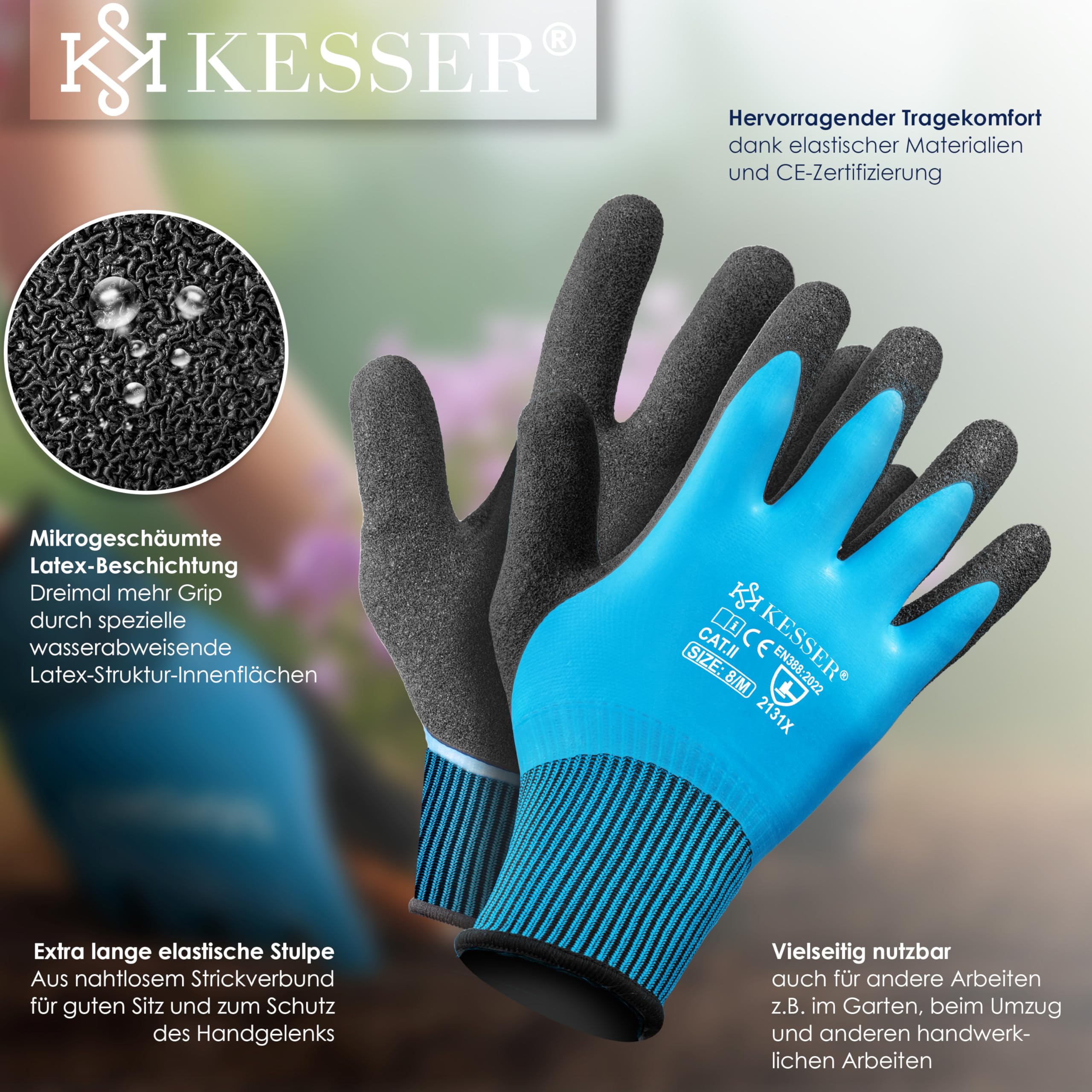 KESSER® Metall Universal-Bodenplatte | Sonnenschirmständer für Sonnenschirm & Ampelschirm | Bodenhülse für Kurbelschirm | Sonnenschirm-Schirm-Ständer | Bodenanker inklusive Handschuhe | Silber