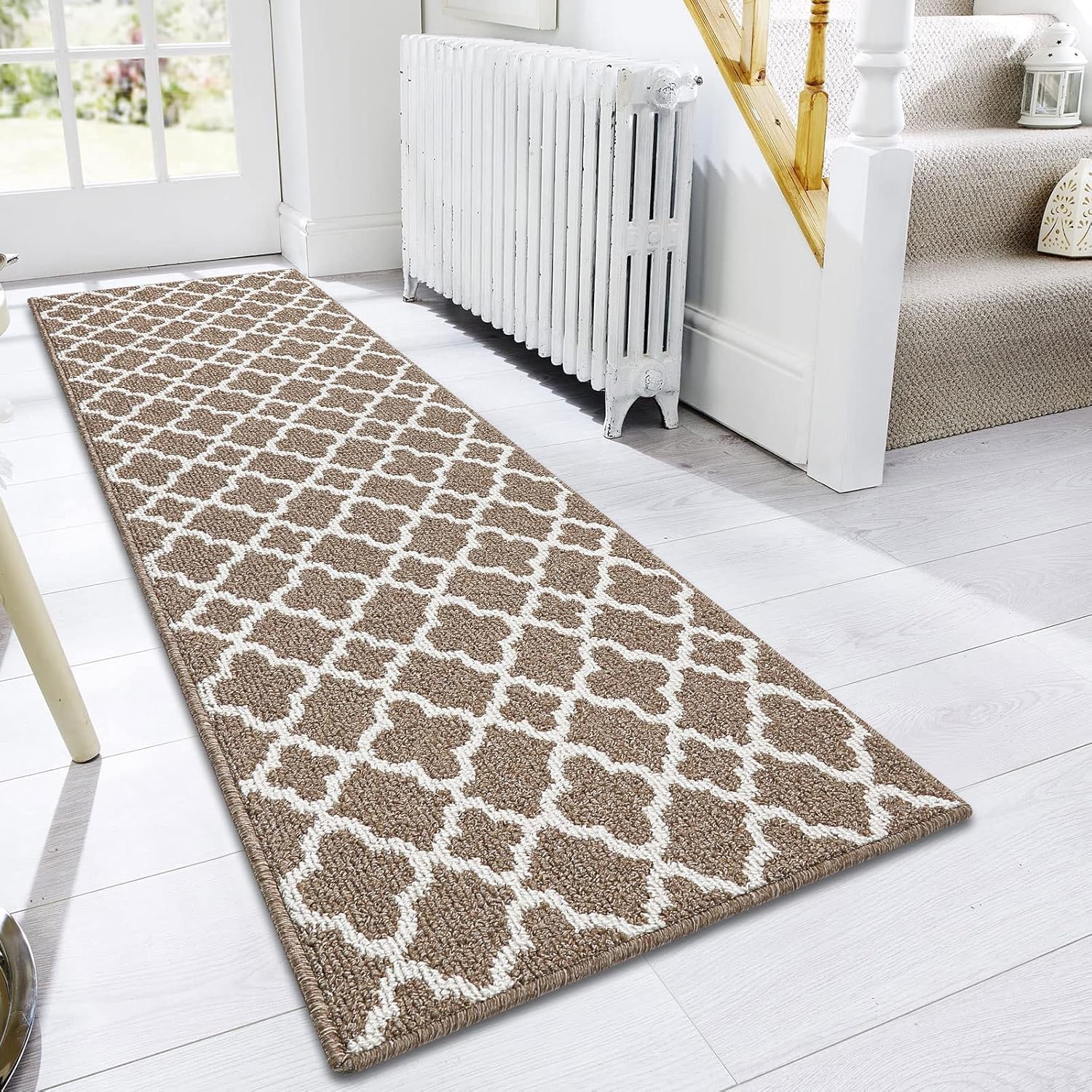 SHACOS Carpet Runner Non Slip Brown 60x180cm Hallway Area Rug Runner