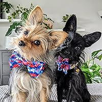 Vista 8 de Huxley & Kent Pajarita americana extragrande para mascotas 4 de julio, divertida y cómoda para perros y gatos