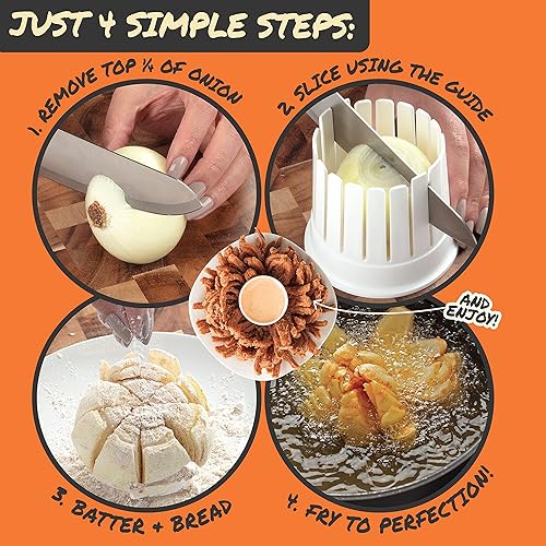 Miniatura 5 de The Original Cook's Choice - Juego para hacer flores de cebolla, todo en uno, con cortador de núcleo y guía de cuchillos, haz flores de cebolla