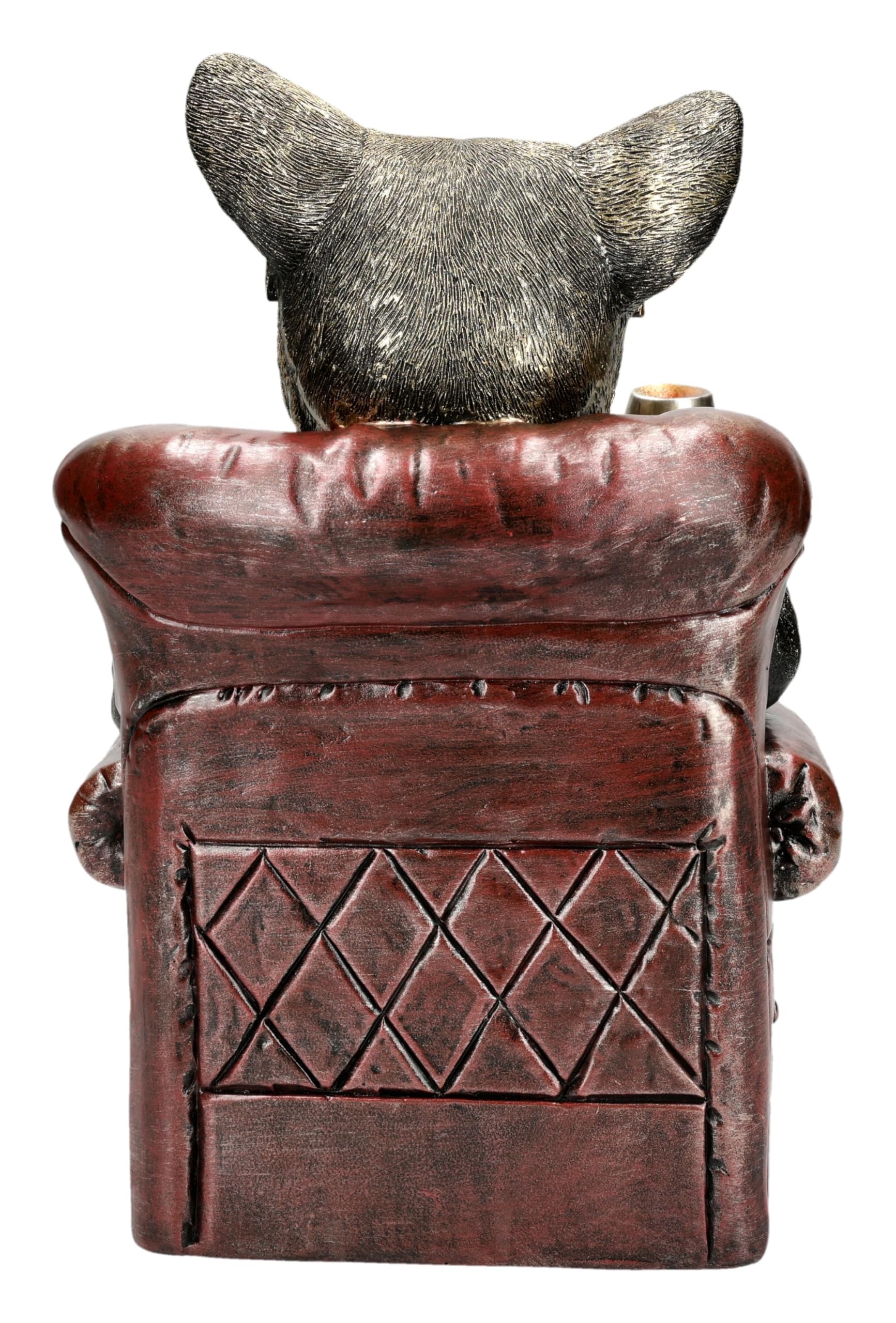 Figuren Shop GmbH Hundefigur als Gentleman – selbstbewusste Bulldogge im Gentleman-Outfit – handbemalte Dekofigur (26,5 cm) – Stilvolle & lustige Geschenkidee für Hundeliebhaber