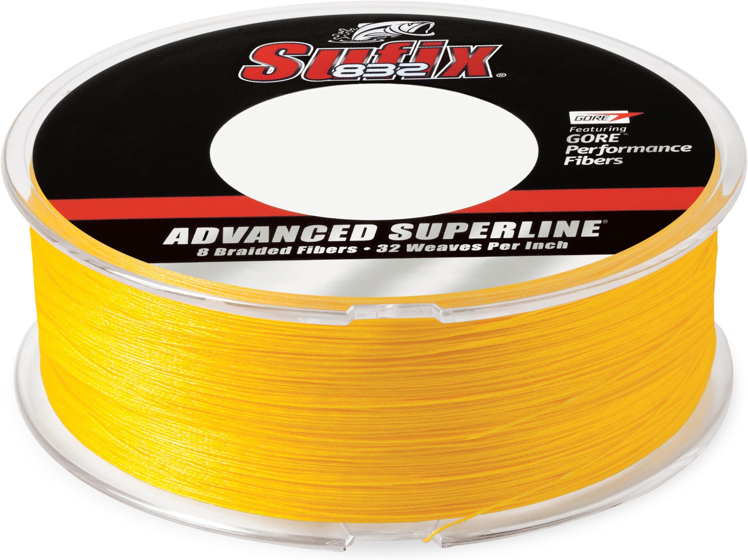 832 Advanced Superline Braid, Hi-Vis Yellow, 10-Pound/600-Yard Spool (660-210Y)