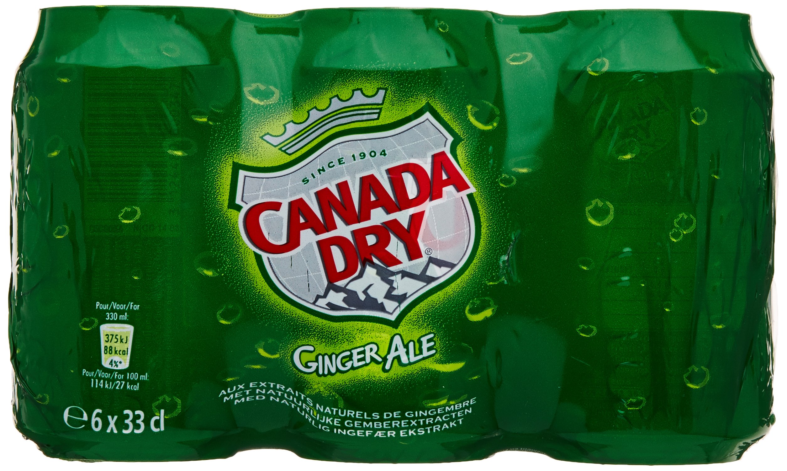 Canada Dry Boisson aux Extraits Naturels de gingembre 6x330 ml - Lot de 2