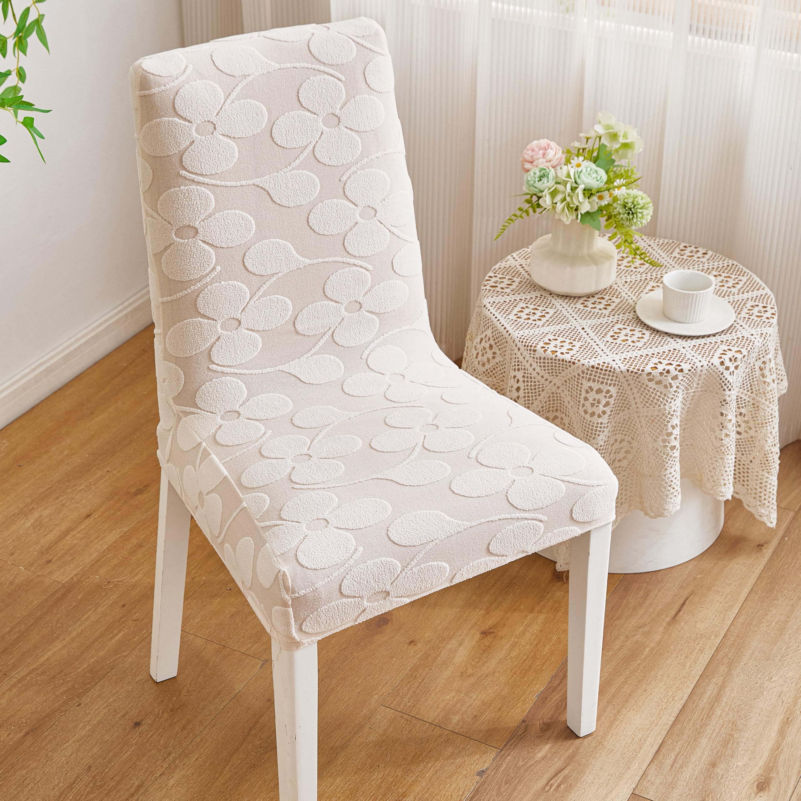 Protect Dining Chairs with Jacquard Seat Covers -1 Protect Dining Chairs with Jacquard Seat Covers -1