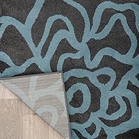 Vista 7 de Tapete moderno y contemporáneo con diseño de flores