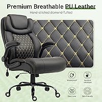 Vista 12 de Silla de oficina, sillas ejecutivas grandes y altas con soporte lumbar para dolor de espalda, silla de computadora de escritorio transpirable