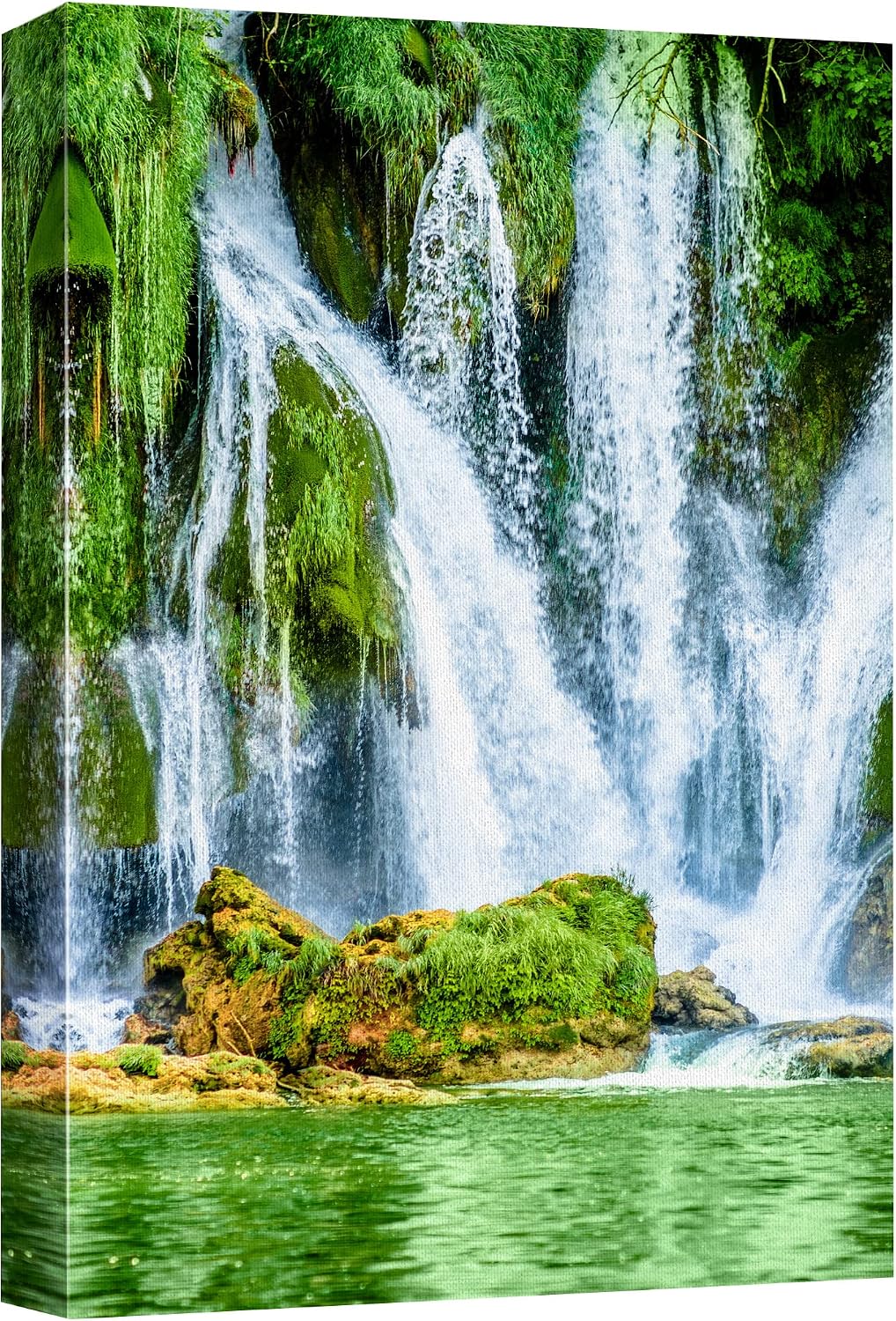 Amazon.com: wall26 Canvas Print Wall Art Vibrant Green Jungle Forest ...