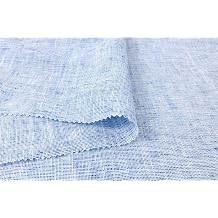 100% Linen Fabric, Delave Vintage Yarn Dyed, Medium-Heavy Weight 52" Wide Pre-Washed Soft for Apparel, Crafts & Home Decor | The Linen Lab Blue Dot, 1 Yard pre Cut