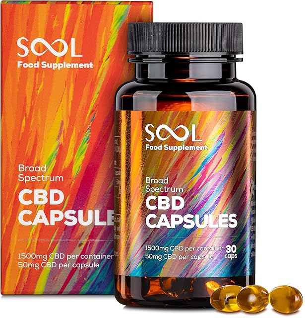SOOL Broad Spectrum CBD Gel Capsules 1500mg 30pcs