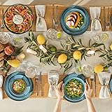 Twinzee Riviera Collection 24-Piece Stoneware Dinner Set for 6 People – Microwave Compatible – Dinner Set for 6 People - 7