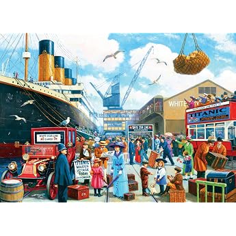 Puzzle for Adults 1000 Pieces Titanic Goes On Board 70 x 50 cm Puzzles for Adults Educational Game Challenge 1000 Pieces Puzzles for Adults
