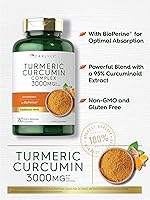 Vista 3 de Carlyle Turmeric Curcumin Supplement 180 Capsules with Black Pepper, Curcuminoids and Bioperine Non-GMO, Gluten Free