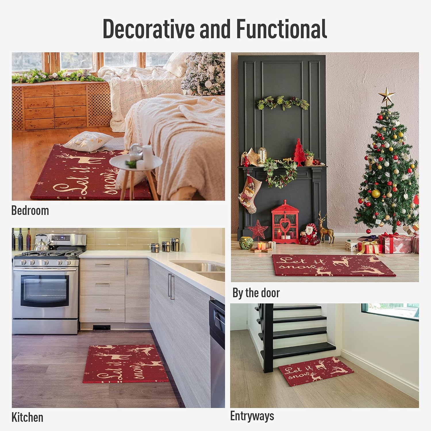 Amazon Nobildonna 玄関マット室内 屋内 げんかんまっと 北欧 おしゃれ 風水 花 おしゃれドアマット 泥落としマット滑り止め 洗える 耐磨耗性 抗菌防臭 キッチン 業務用 家庭用 オフィス用 エルク 50 80cm Nobildonna 玄関マット