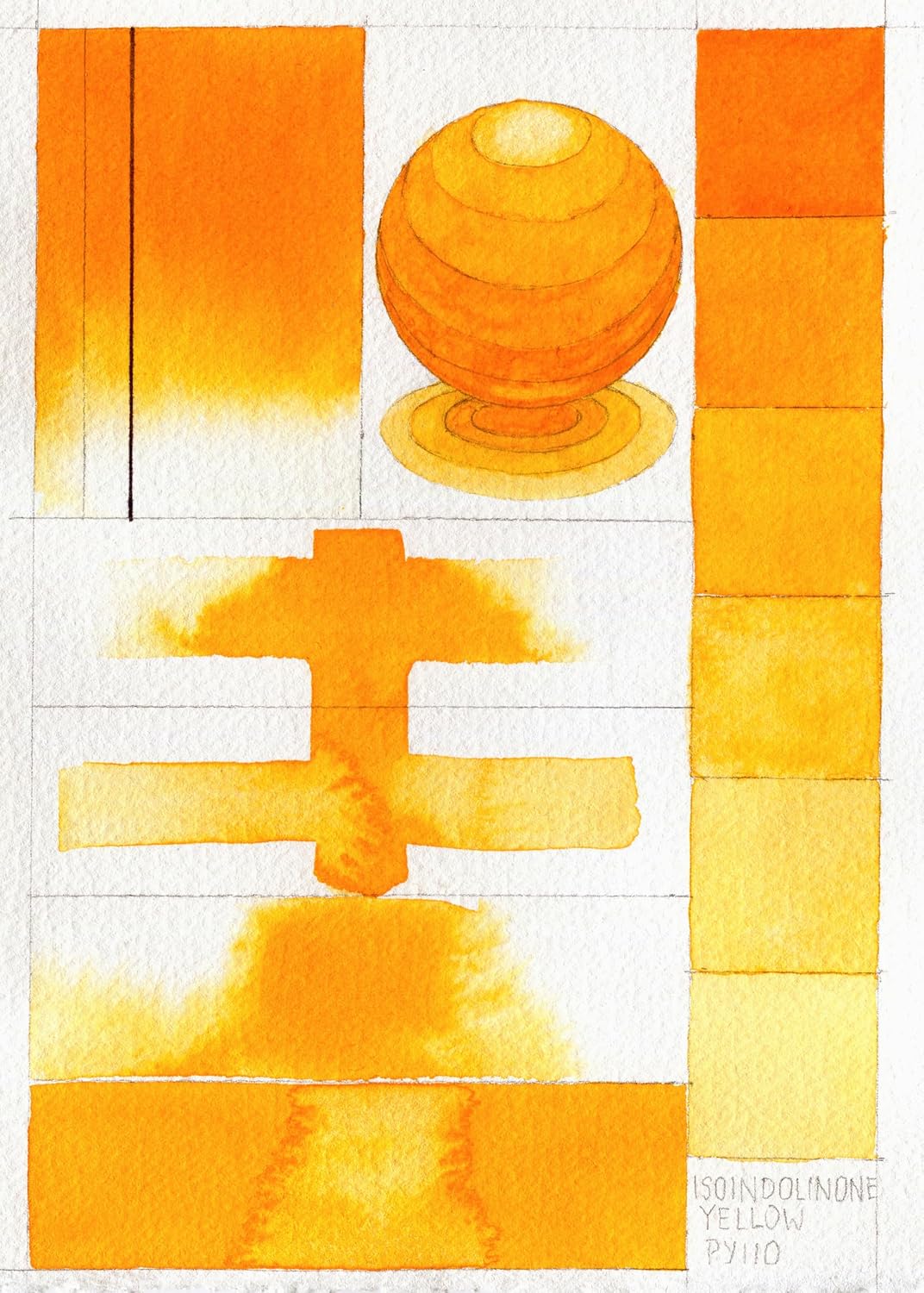 GOLDEN QoR Artist Watercolors, Isoindolinone Yellow, 11 ml Tube, Professional Watercolor Paint, Semi-Opaque