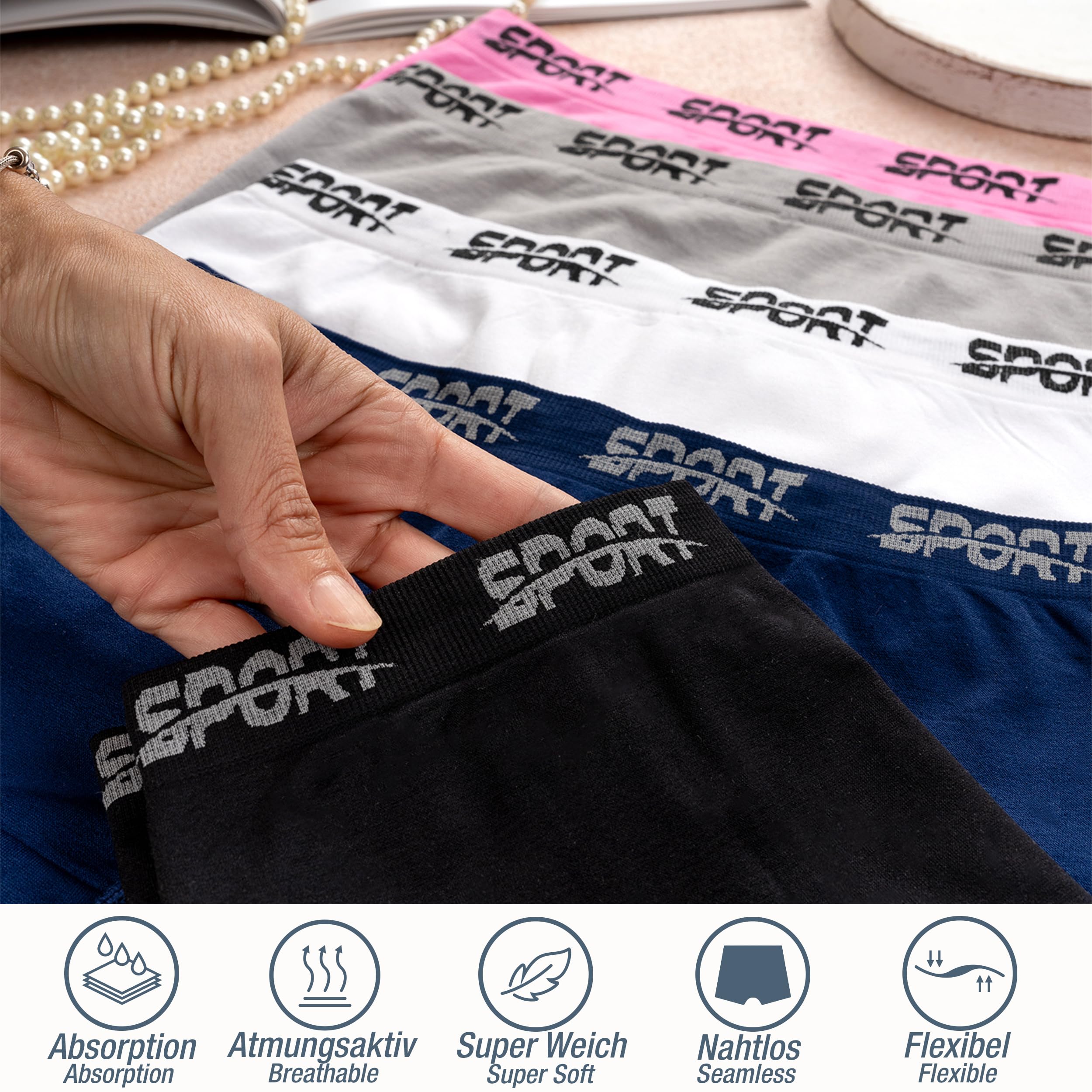 LOREZA ® 10 Culottes pour Filles avec Strass sous-vêtements en Microfibre Pantalons Rétro Shorts Slips