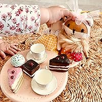 Vista 3 de LEVLOVS Panda en una casa de bambú juguete de regalo de registro de bebé juguete de peluche panda