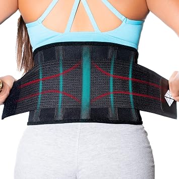 Plus Size Lower Back Brace Lumbar Support for Pain Relief and Injury Prevention Back Belt, 2XL
