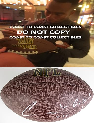 Miniatura 2 de Charcandrick West, Kansas City Chiefs, Kc, Signed, Autographed, NFL Football, a COA with the Proof Photo of West Signing Will Be Included