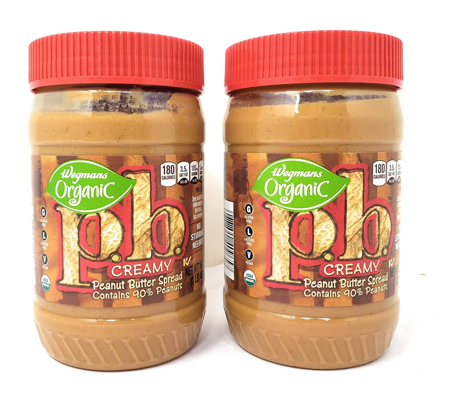 Wegmans Organic Peanut Butter Spread 2 Packs (Creamy)