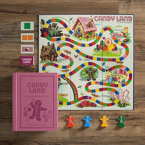 Miniatura 6 de WS Game Company Candy Land, toboganes y escaleras, conecta cuatro y lo siento! Colección de estantería vintage para juegos de mesa