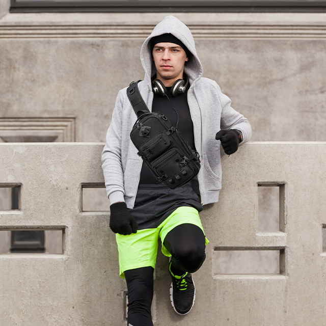 OZUKO Tactical Backpack Chest Sling Bags For Men, Waterproof Crossbody