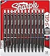 Sharpie S-Gel, Gel Pens, Medium Point (0.7mm), 4 Black, 4 Blue, 4 Red Gel Ink Pens, 12 Count