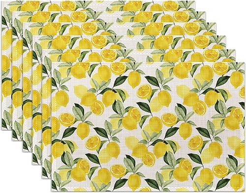 Miniatura 10 de Juego de 6 manteles individuales de eucalipto verde salvia, lavables, resistentes al calor, de 12 x 18 pulgadas, manteles individuales de lino con