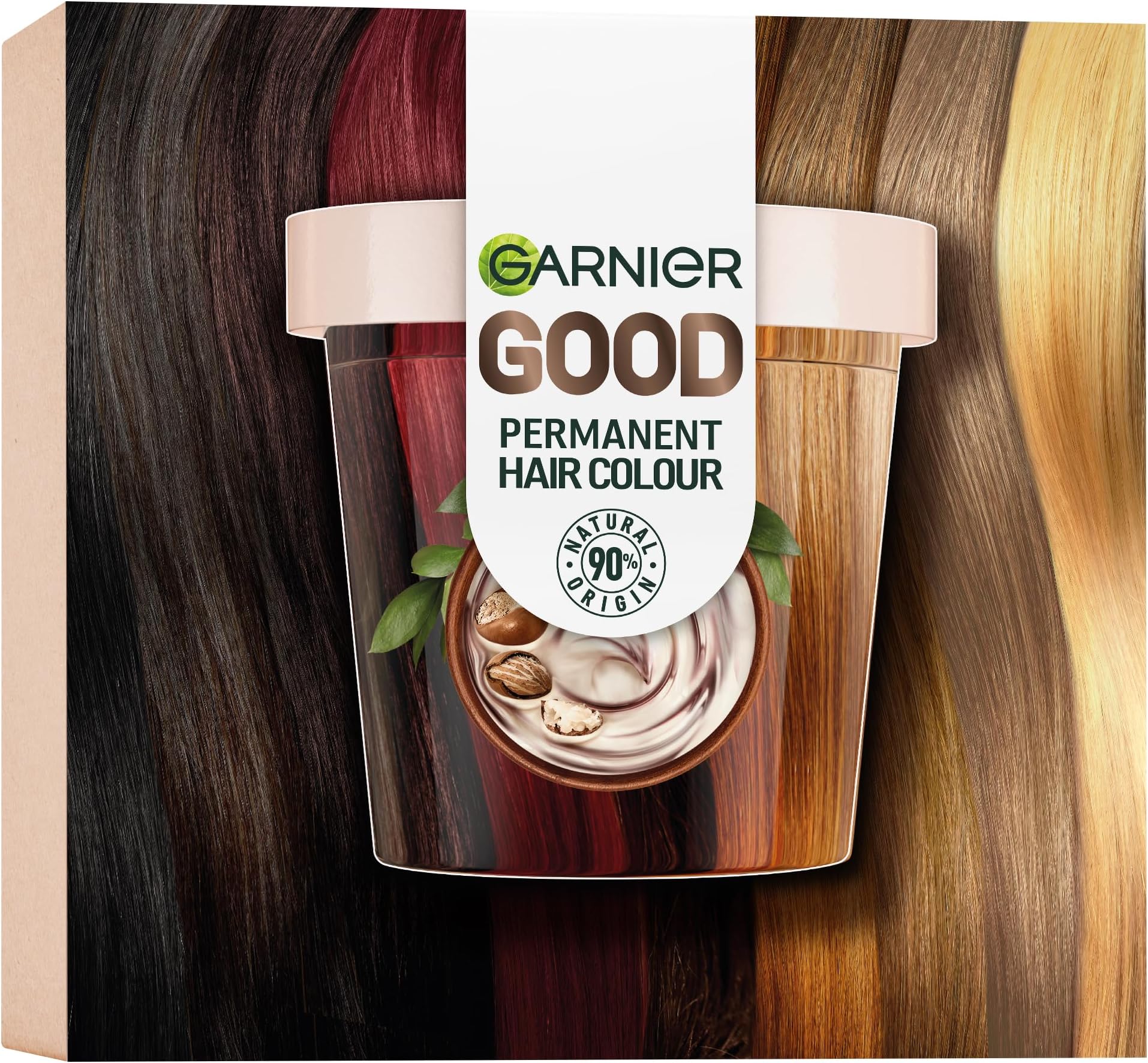 Garnier Good Permanent Hair Dye Premium Starter Kit, 4.0 Cacao Brown, Up To 100% Grey Coverage, 8 Weeks Long-Lasting Colour, No-Drip Application
