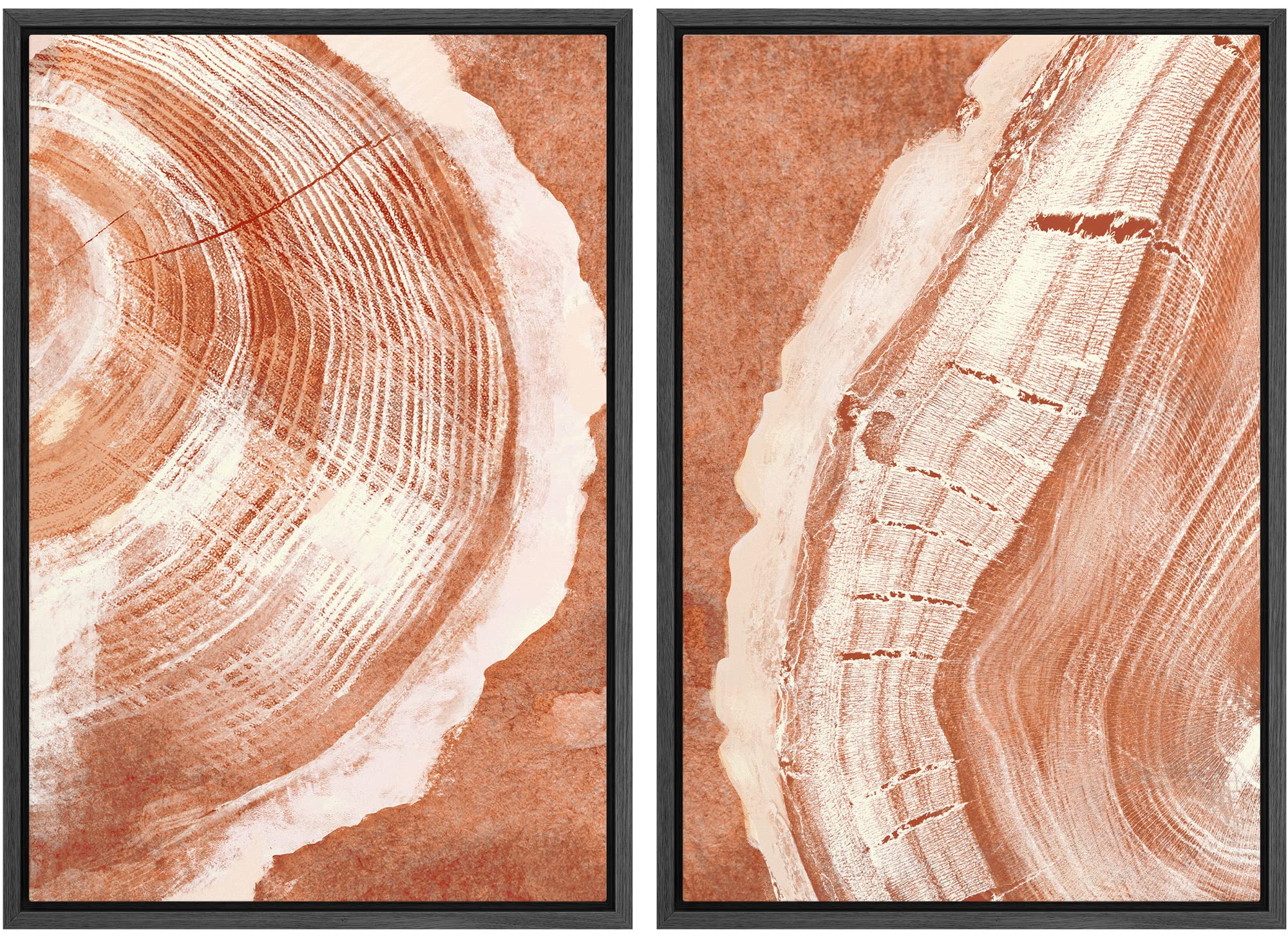 SIGNWIN Framed Canvas Print Wall Art Abstract Wave Pattern Modern Art Minimalist Neutral Decor for Living Room, Bedroom, Office - 16"x24"x2 Natural — view 129