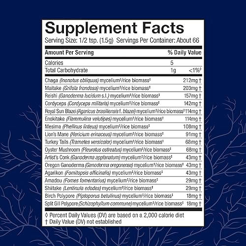 Miniatura 2 de Host Defense MyCommunity Powder - Suplemento de hongos de mezcla de 17 especies para apoyo inmunológico - Extracto con melena de león, reishi