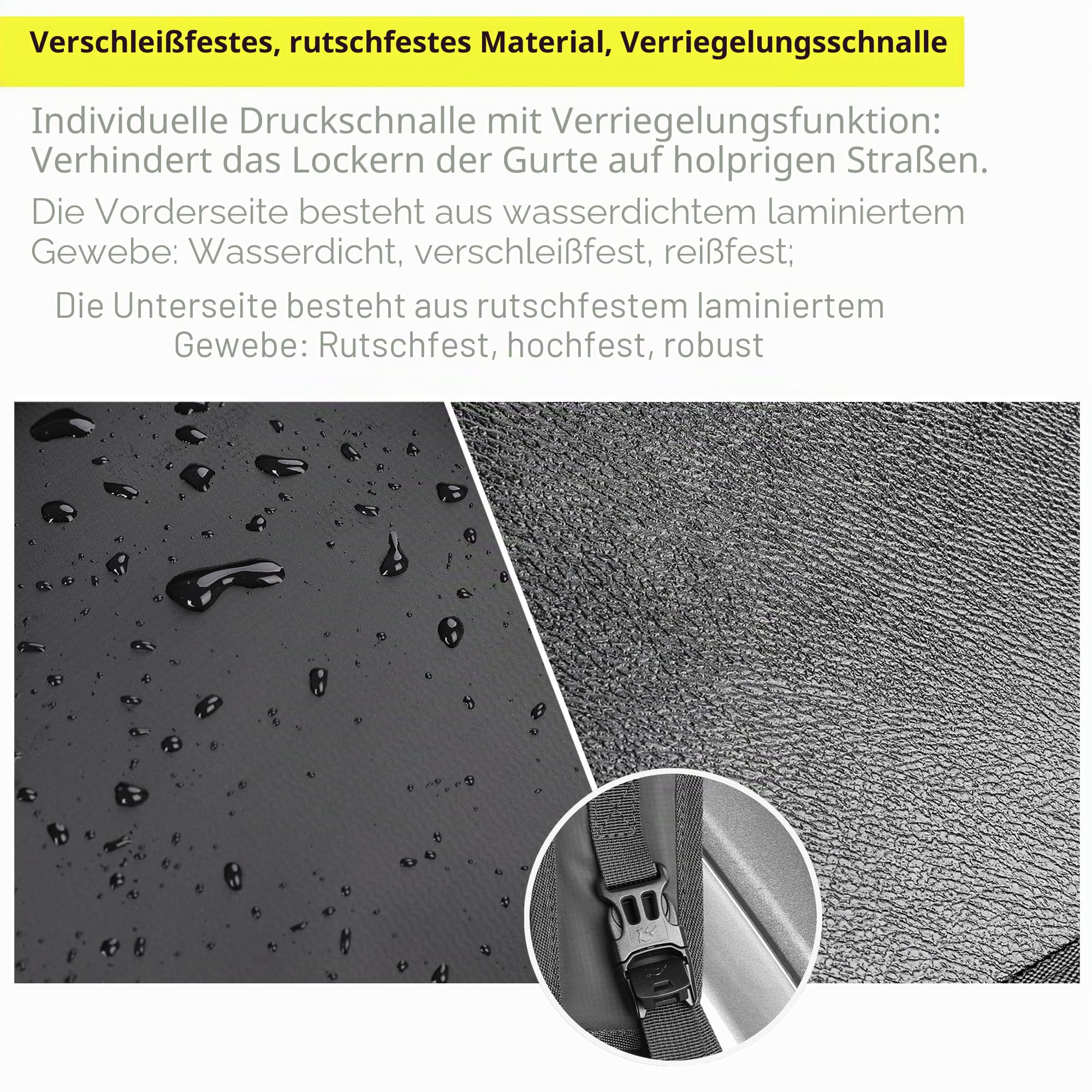 Rhinowalk Motorrad-Tank-Seitentasche Universal Satteltaschen Montagebasis