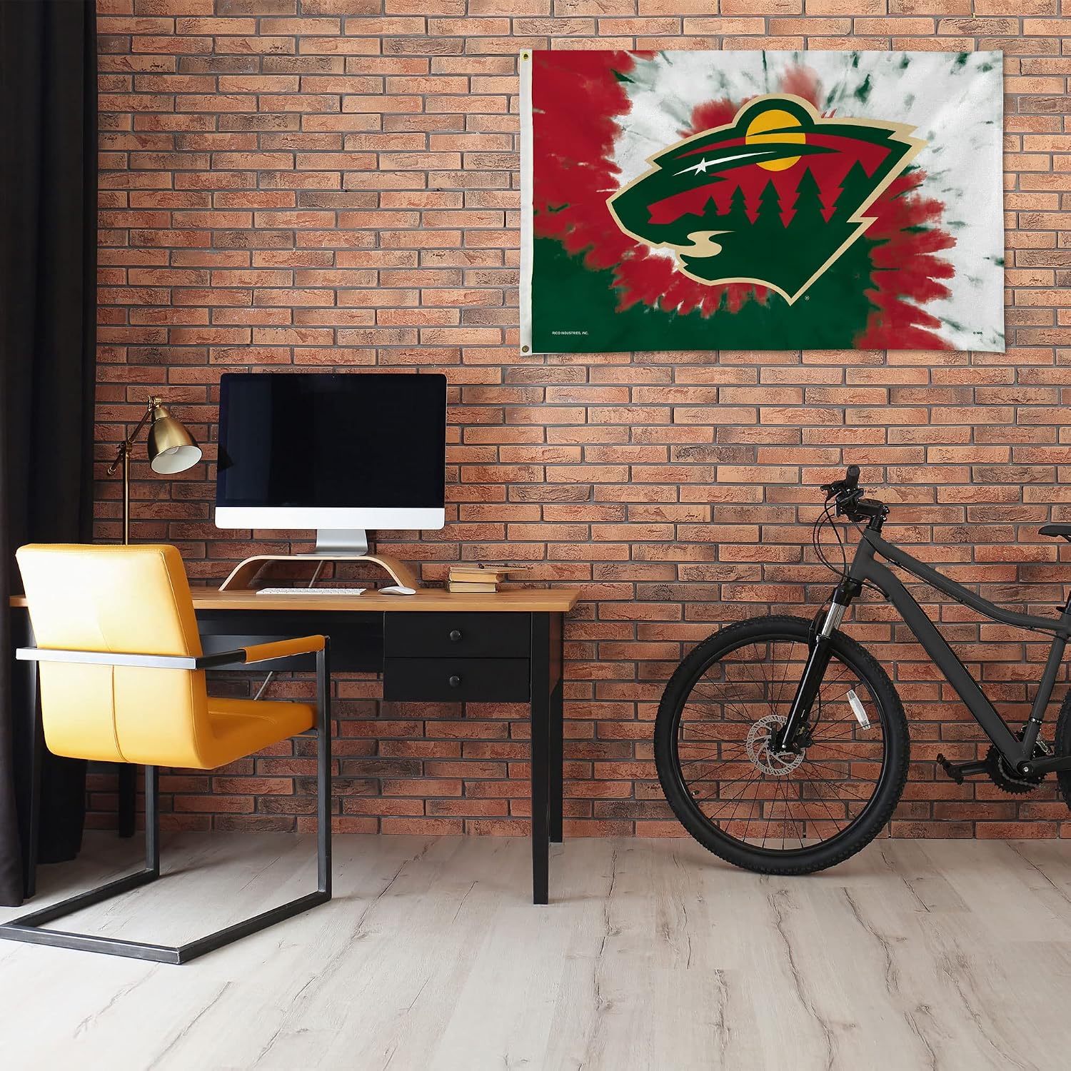 Rico Industries NHL Minnesota Wild Tie Dye 3' x 5' Banner Flag 3' x 5' Banner Flag Single Sided - Indoor or Outdoor - Home Décor
