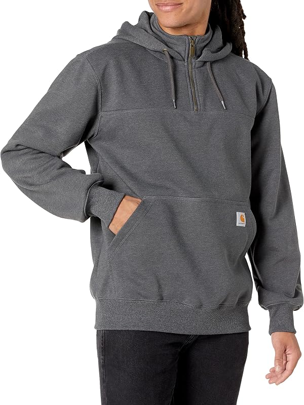 Carhartt Men's Paxton 1/4-Zip Sweatshirt, Carbon Heather, Large image 3