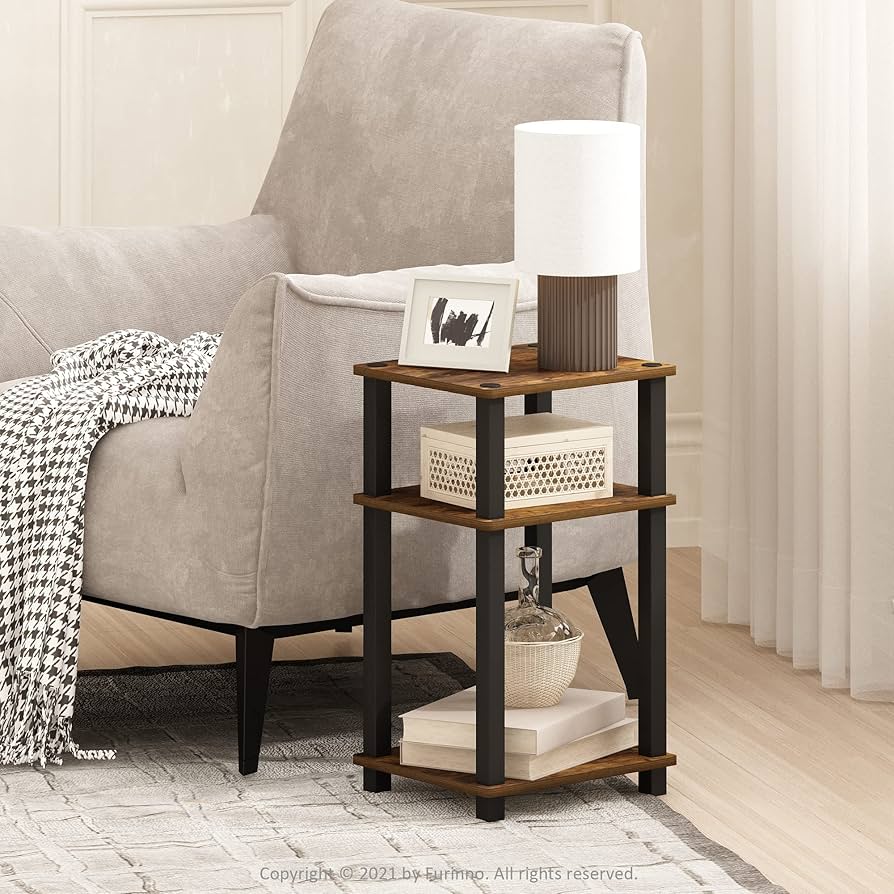 Amazon.com: Furinno Just 3-Tier Turn-N-Tube End Table/Night