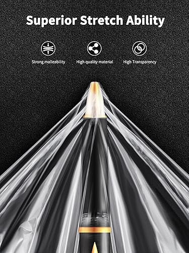 Miniatura 5 de JARLINK Paquete de 4 rollos de película de plástico con asas de plástico, calibre 60 de grosor, película de plástico de 5 pulgadas x 1000 pies,