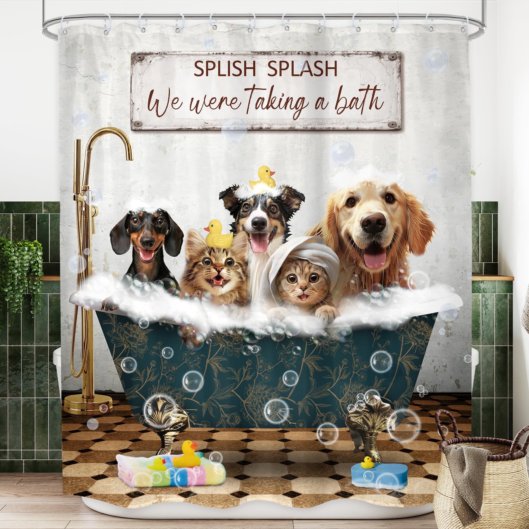 Happy Paws Shower Curtain NCU0DV1842