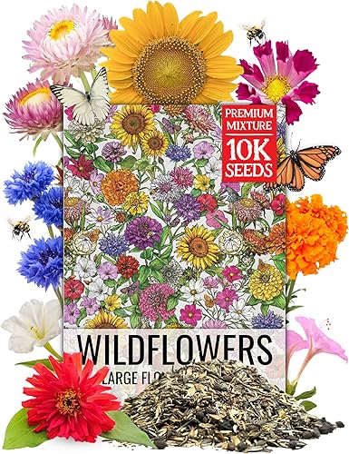 Miniatura 12 de Seed Needs Wildflower Seeds Cosmos Crazy Blend 1.5 onzas sin relleno Más de 10 variedades que incluyen conchas marinas, pureza y caramelo Cosmo