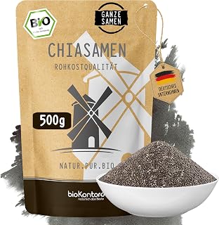 bioKontor – BIO Chiasamen 500g – Rohkostqualität – 100% naturbelassen