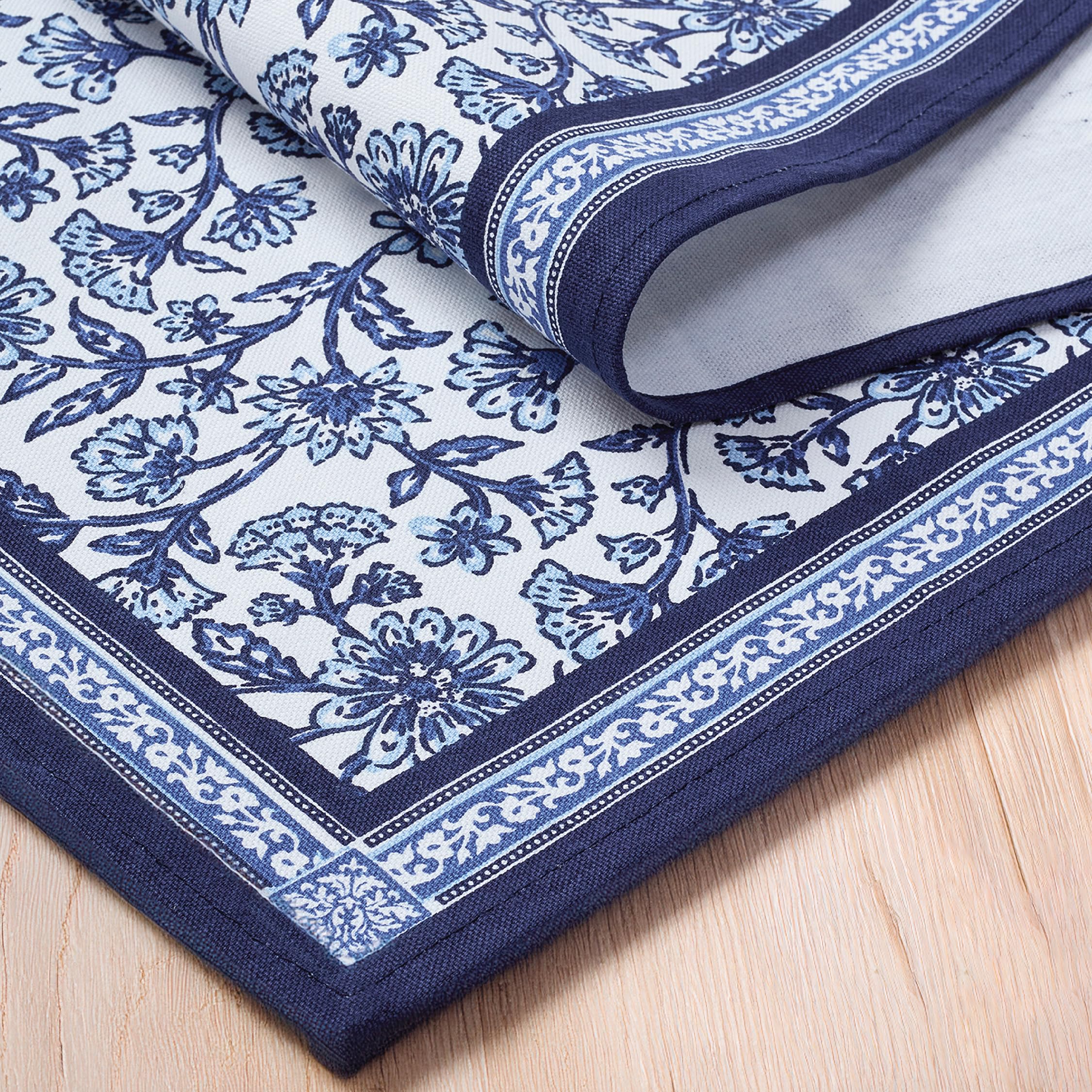 Encasa XO DiningTable Runner, Indigo-02, 32x150 cm