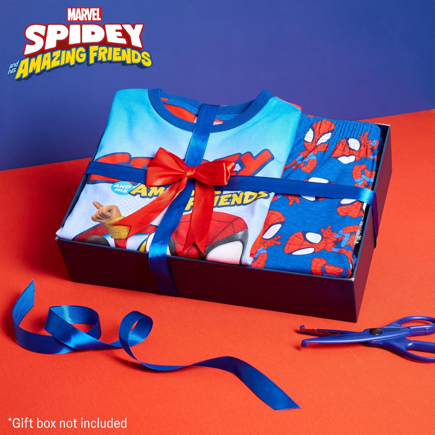 Marvel Spiderman Pajamas for Boys Teens Long PJs Set Lounge Set Comfy Sleepwear (Multi, 7-8 Years)