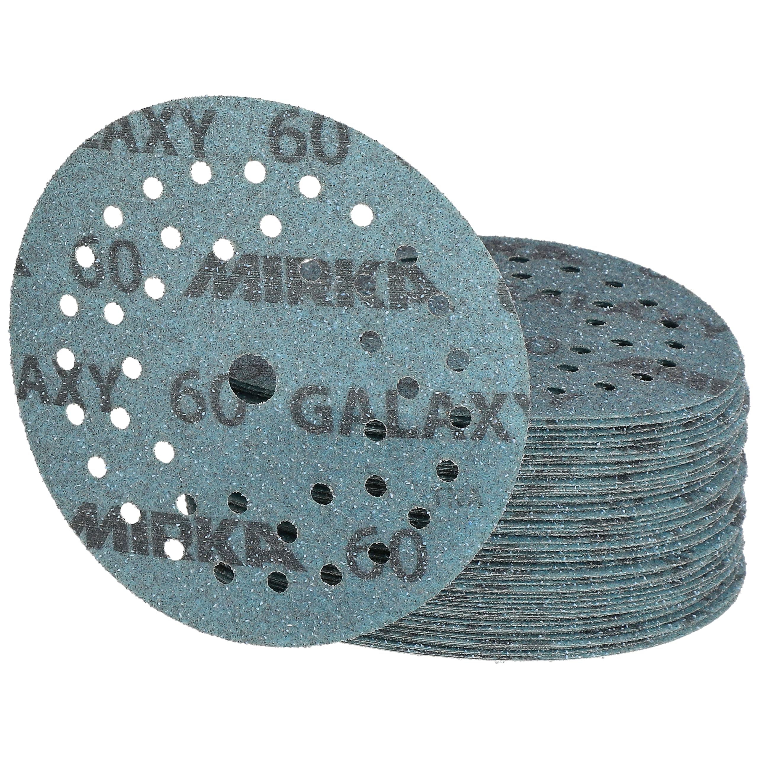 Mirka disque abrasif Galaxy 125 mm auto-aggrippant grain 60 | Compatible avec ponceuses Multifit® performances optimales sur bois époxy et surfaces rivertables usage professionnel