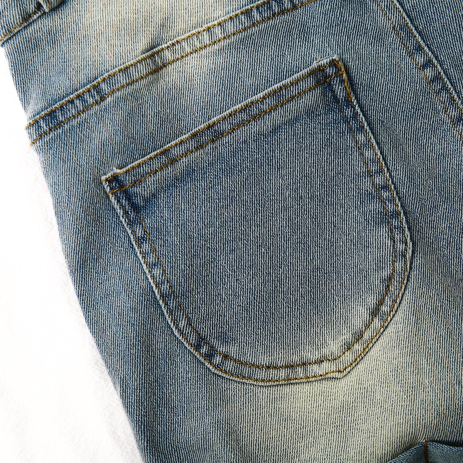 KIDSCOOL SPACE Little Big Girls Denim Shortalls, Stone Washed Soft Jeans Summer Shorts - Image 3