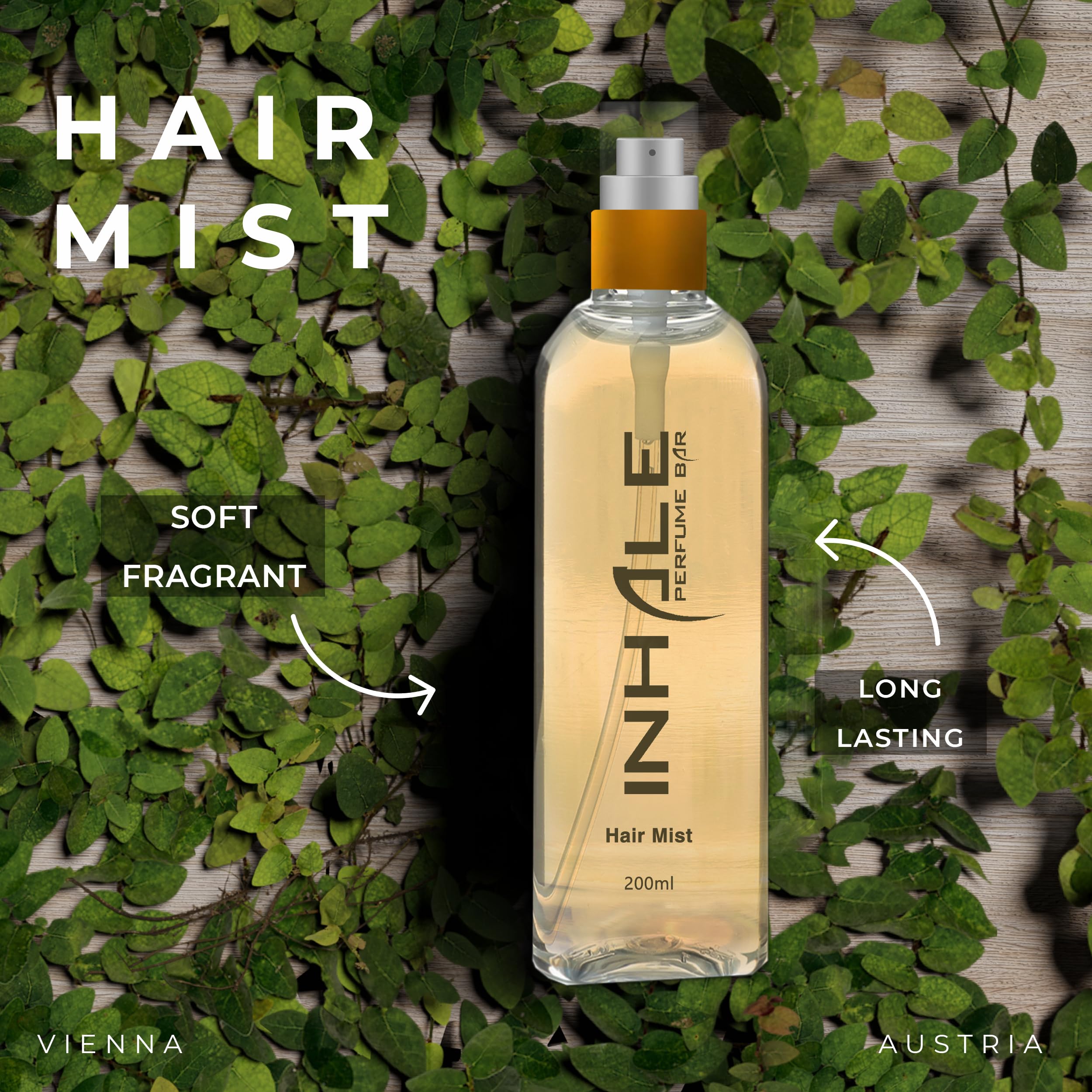 Inhale Hair Mist - Perfume para el cabello, 200 ml, aceite de fragancia acuática, glicerina con aceite de almendra dulce, alcohol denato