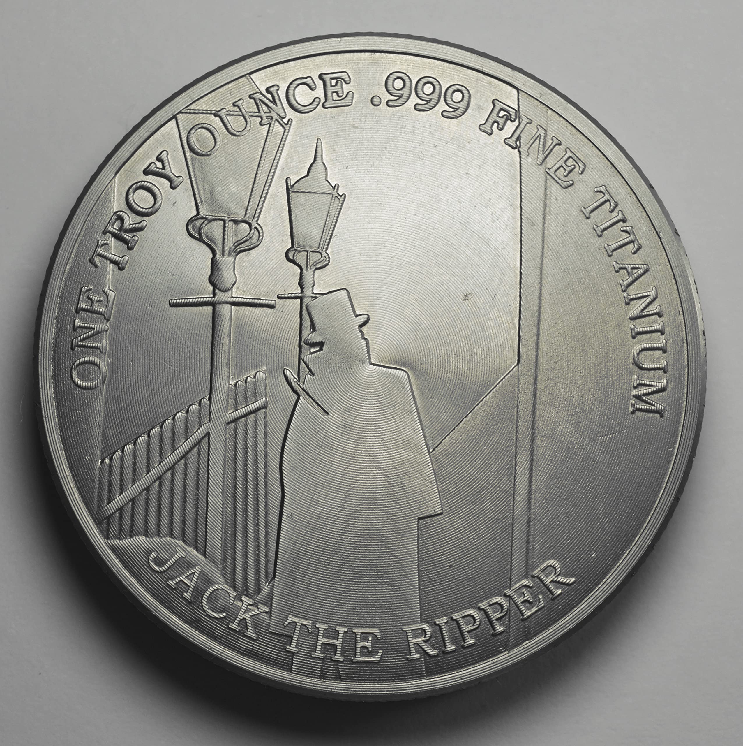 Fine/Pure .999 TITANIUM Coin/Round/Bar. JACK THE RIPPER. One Troy Ounce 31.1g. Investment/Bullion