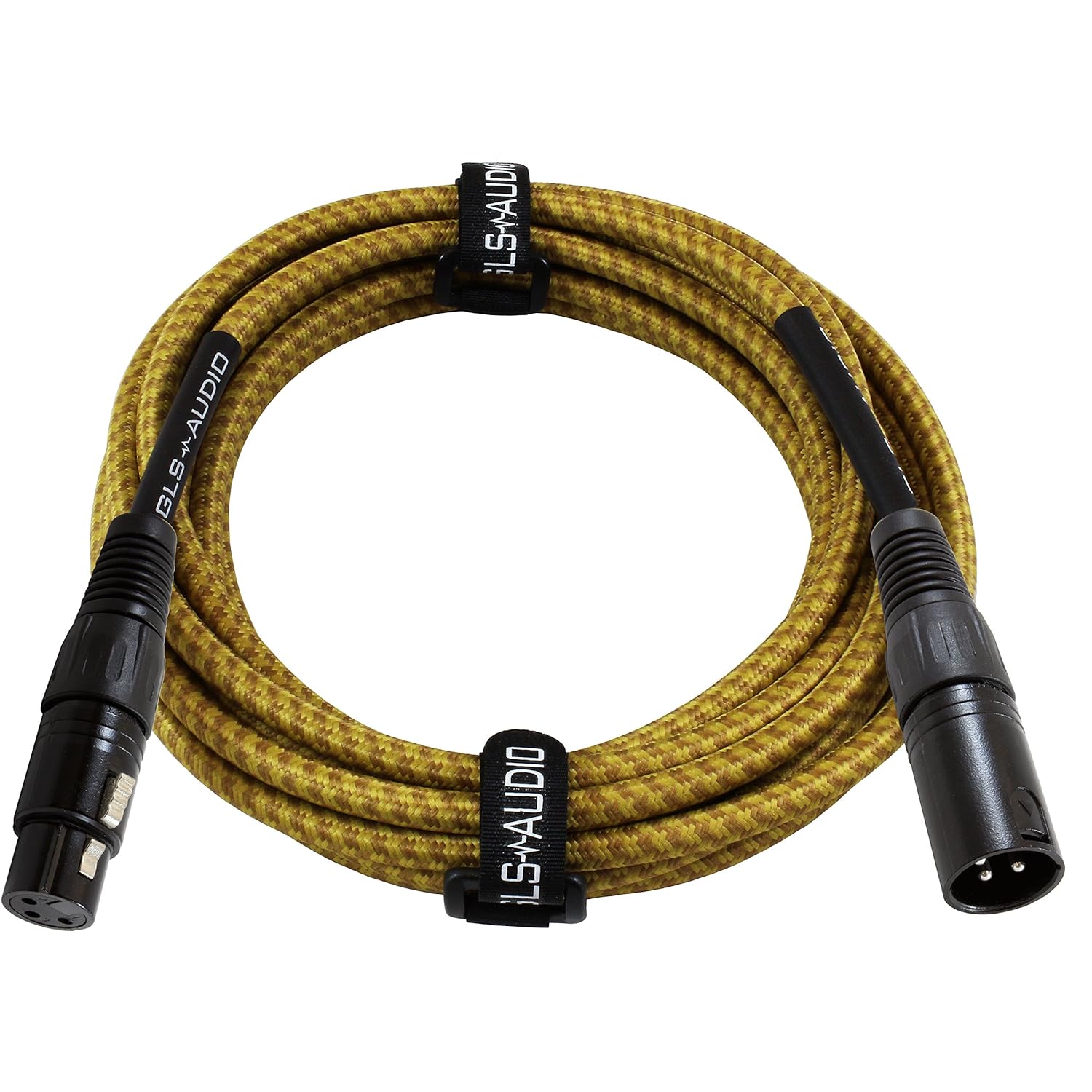 GLS Audio 15 Foot Mic Cable Balanced XLR Patch Cords XLR Male to XLR