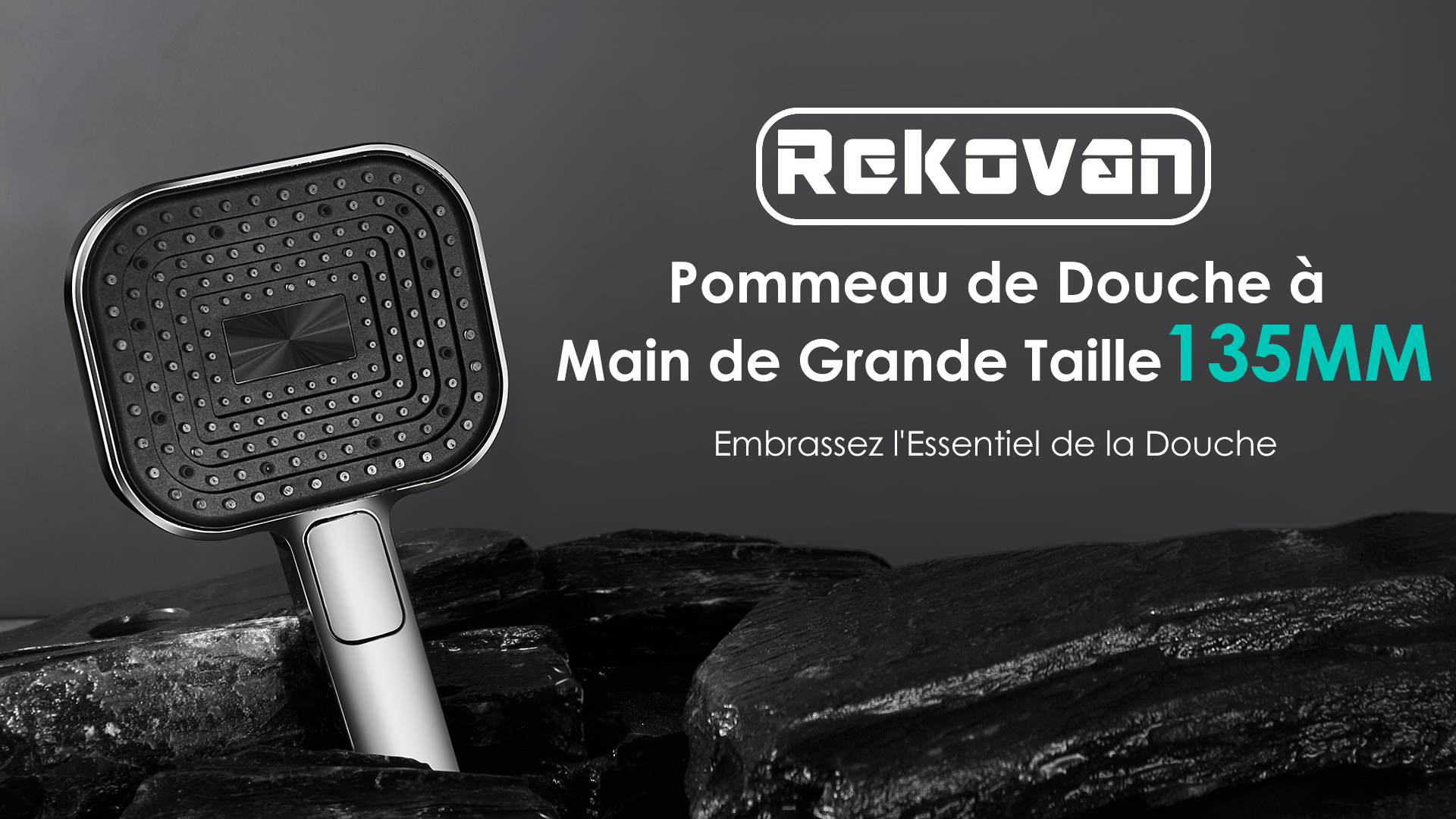 Pommeau De Douche Économique 135 Mm - Haute Pression, Anti-Calcaire | 3 Jets
