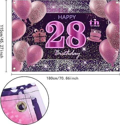 Vista 177 de IMISI Decoraciones de cumpleaños número 19 para niñas, pancarta rosa de feliz cumpleaños para telón de fondo de fiesta