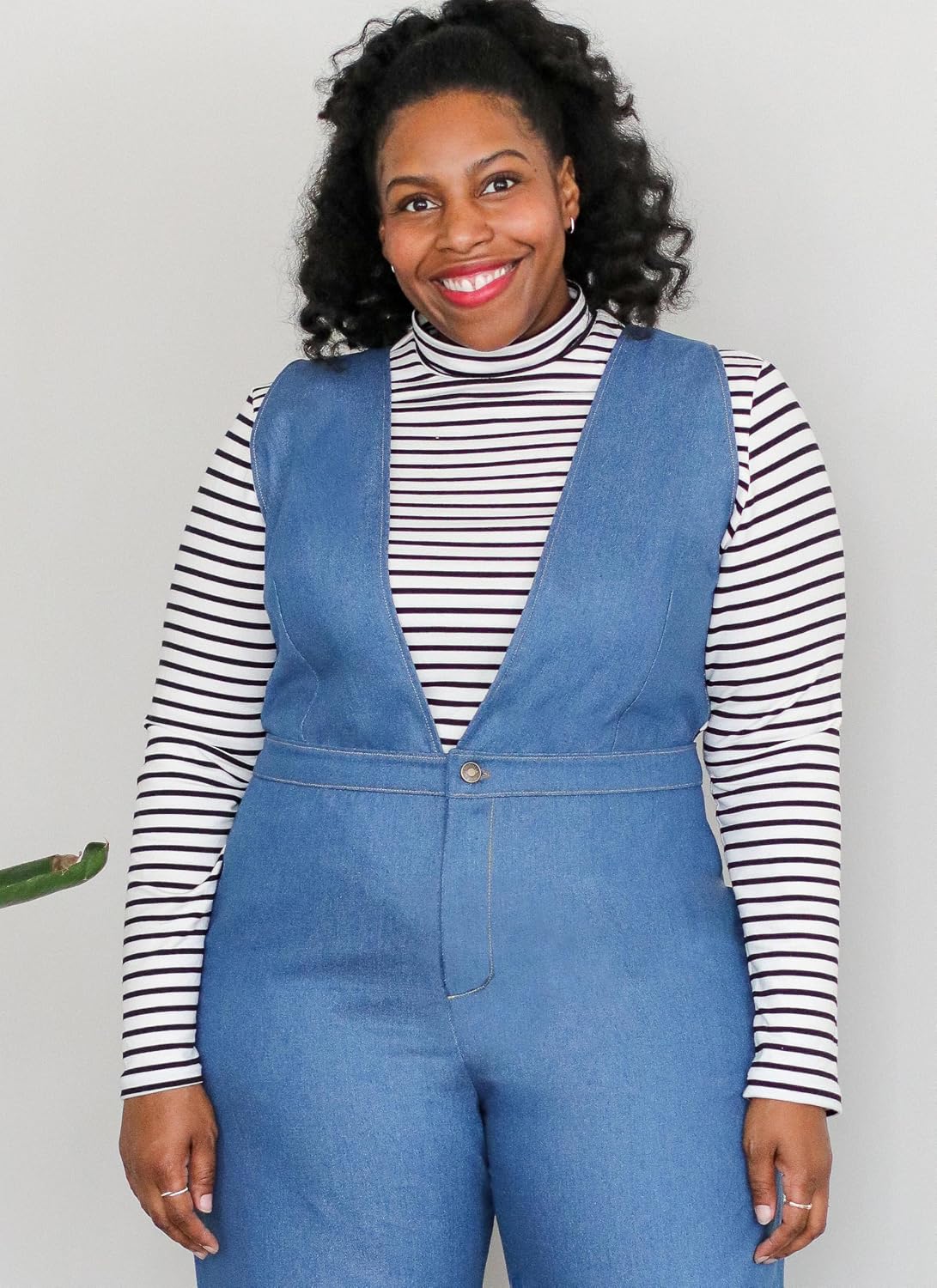 Know Me ME2096Y5 Misses' Turtleneck Tops and Sleeveless Jumpsuit Sewing Pattern Packet by Brittany J. Jones, Design Code ME2096, Sizes 18-20-22-24-26