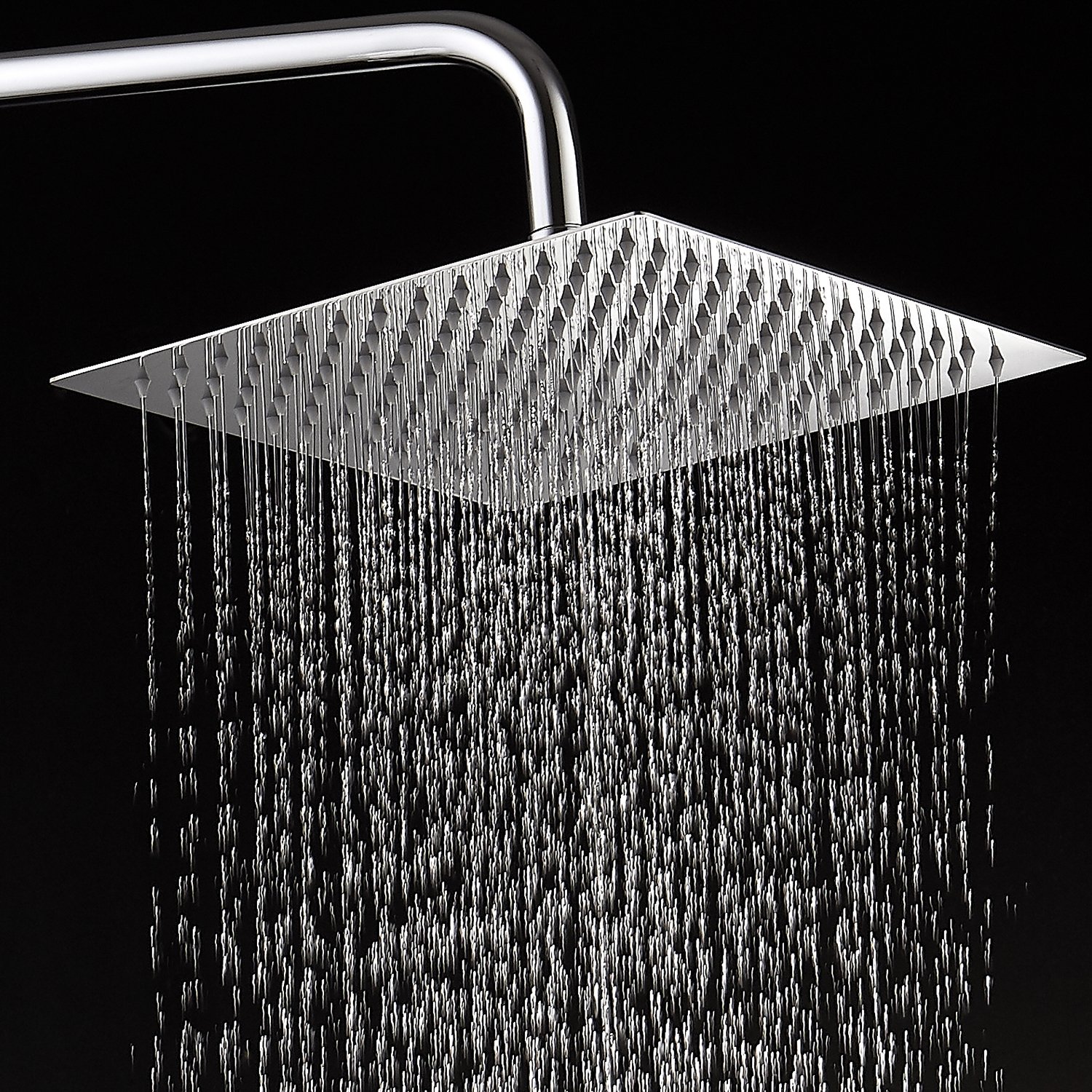 KUNGYO 304 Ducha de Lluvia Acero Inoxidable 8 Pulgadas Rectangular Rociador Superior Fino