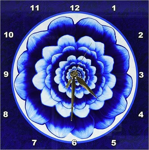 3dRose LLC - Reloj de pared (10.0 x 10.0in), color azul pastel y cobalto 3dRose LLC - Reloj de pared (10.0 x 10.0in), color azul pastel y cobalto